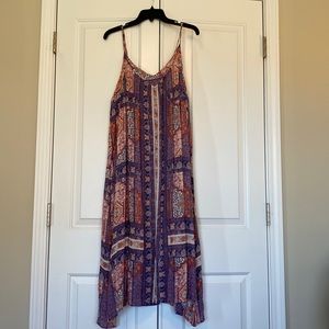 Lucky Brand XL flowy dress fully lined stretchy back section for fit